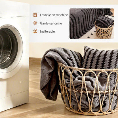 Housse de canapé en peluche douce et antidérapante