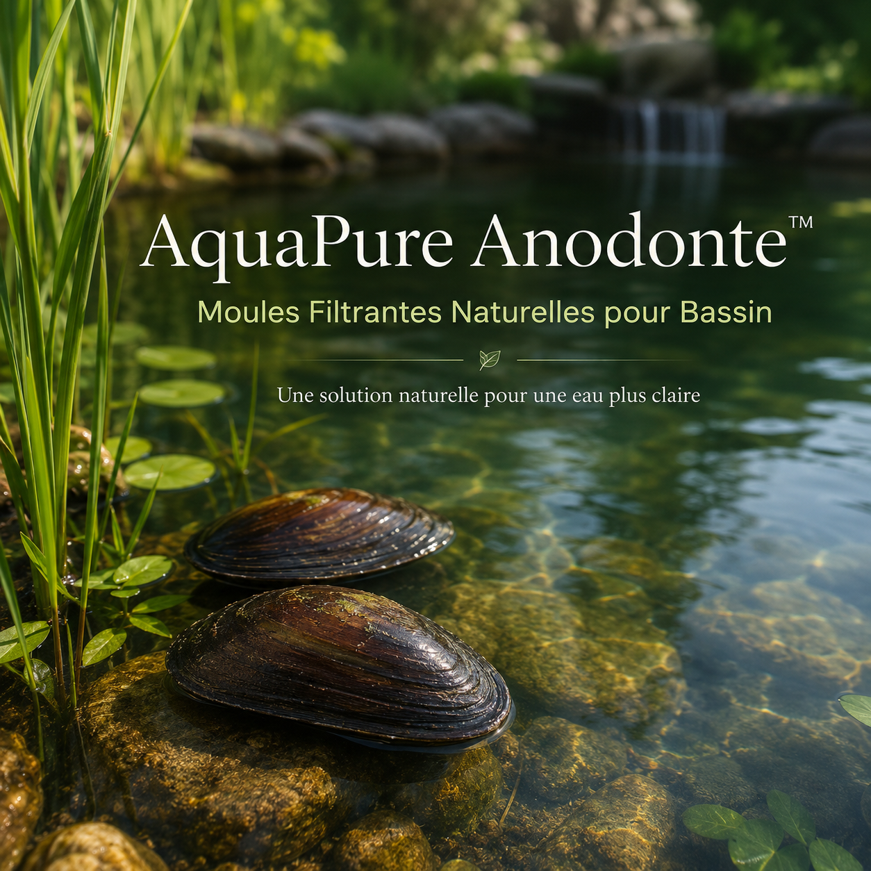AquaPure Anodonte™ – Moules Filtrantes Naturelles pour Bassin
