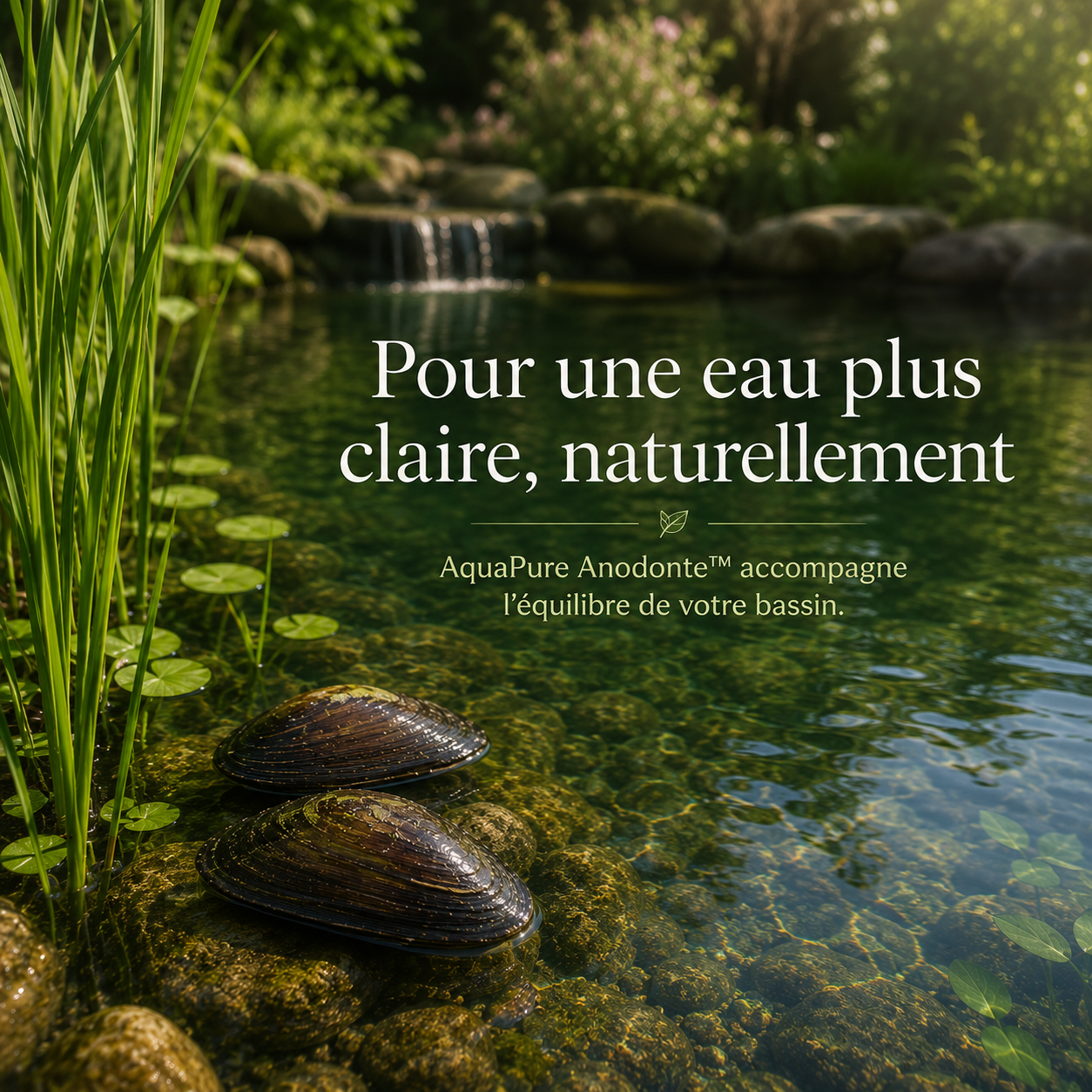 AquaPure Anodonte™ – Moules Filtrantes Naturelles pour Bassin